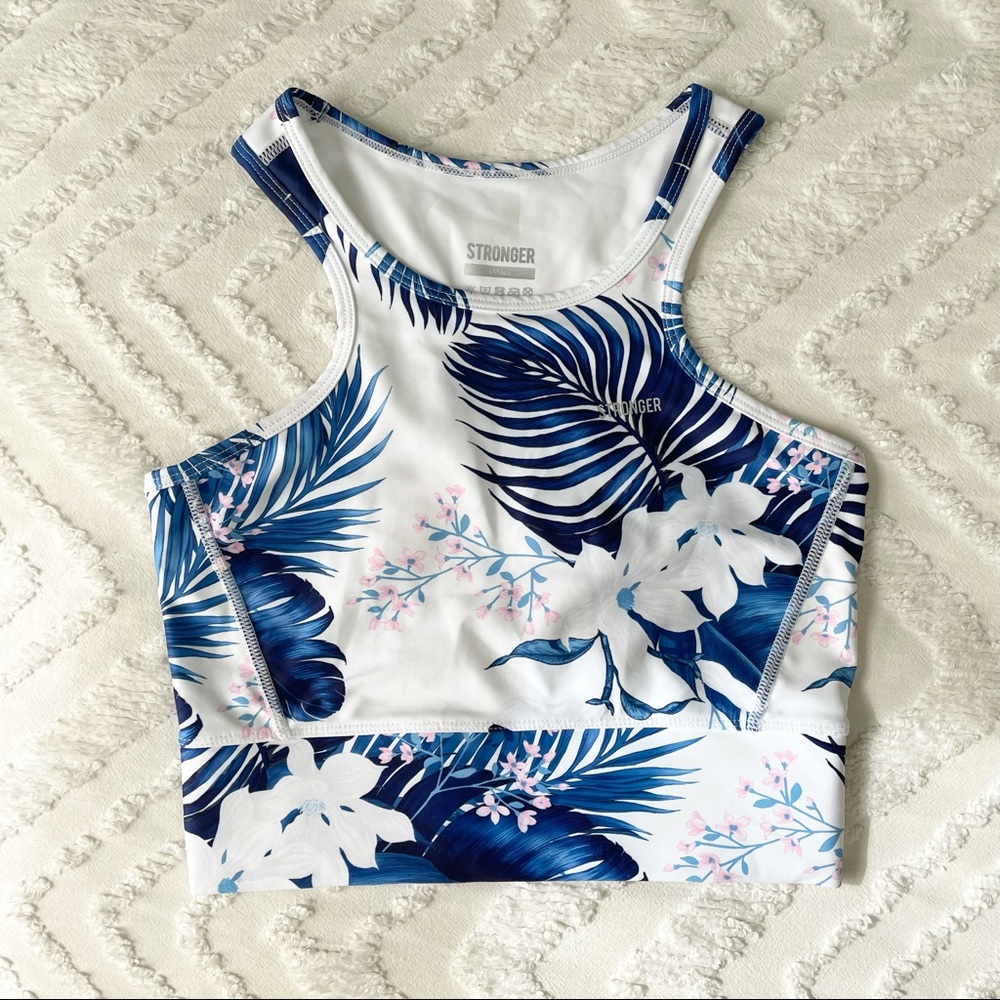 Stronger long line crop bra
